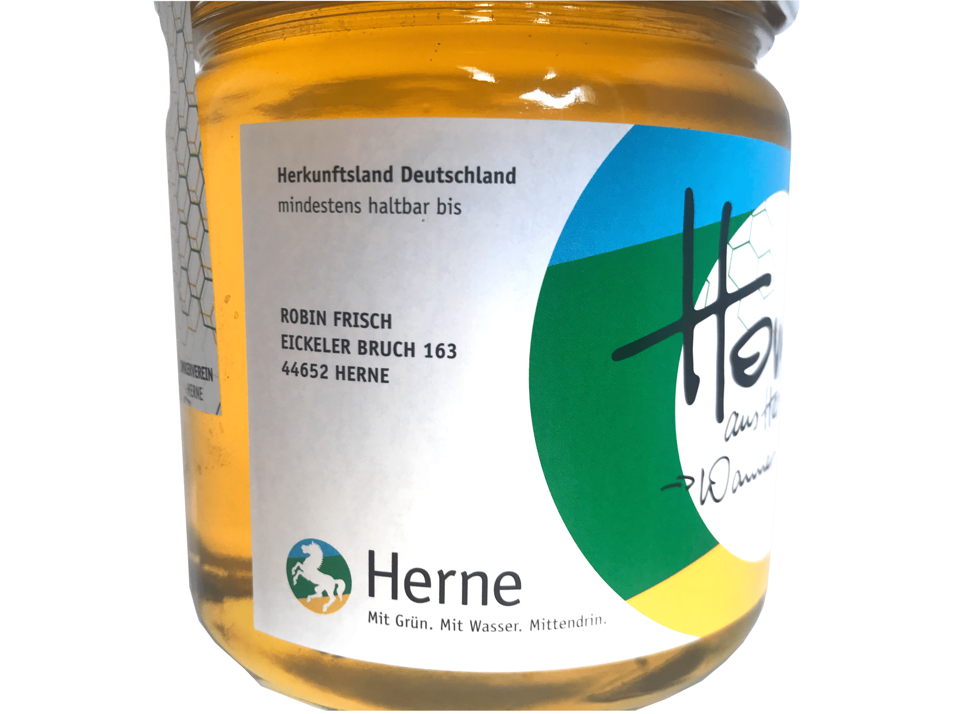 Stadthonig Herner Honig 500g Glas Etikett